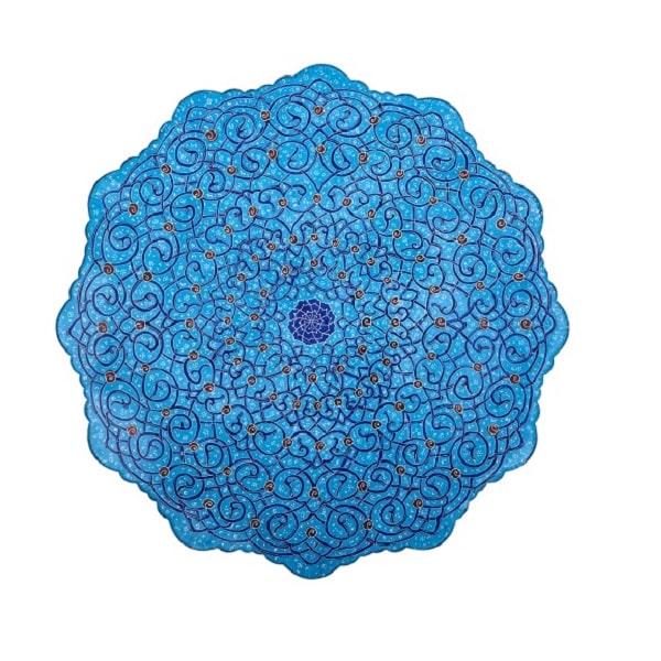 Isfahan Minakari Plate | Persian Enameling Art Code104-2-0