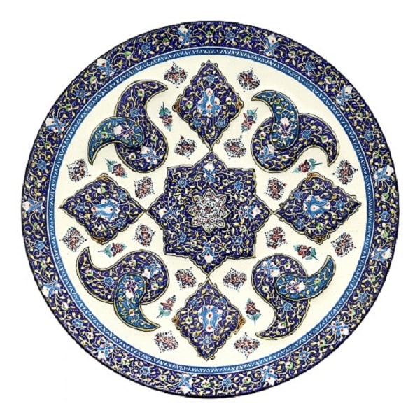 Blue Minakari Plate | handmade Plate design | Iranian Minakari | Persian crafts