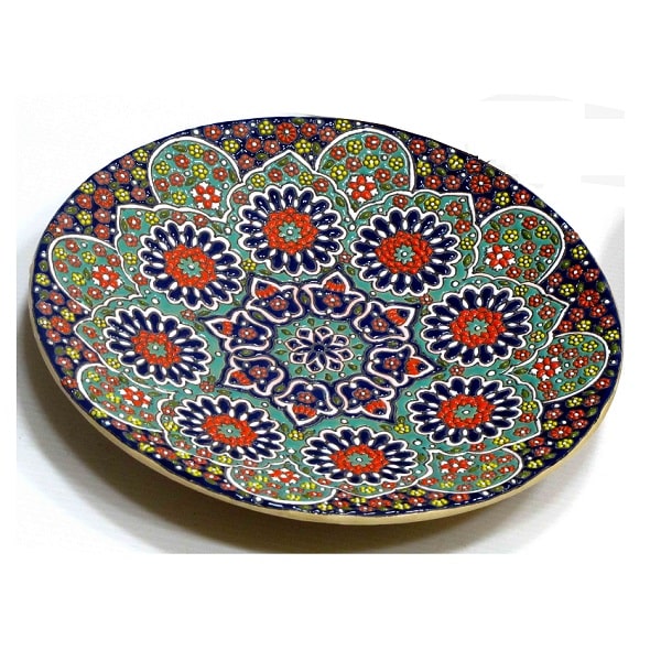 Green Pottery Plate | handmade Plate design | Iranian Pottery | Persian crafts