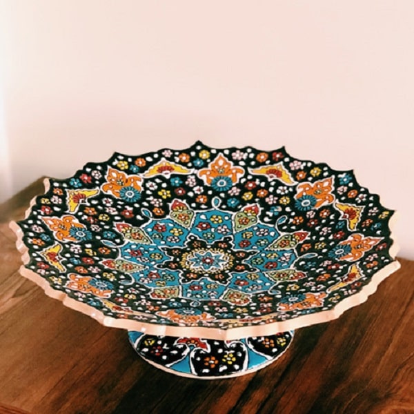 Blue Pottery Sweet-Dish | handmade Sweet-Dish design | Iranian Pottery | Persian crafts