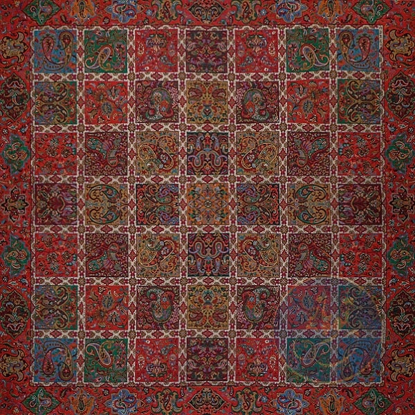 Red Termeh Tablecloth | handmade Tablecloth design | Iranian Termeh | Persian crafts