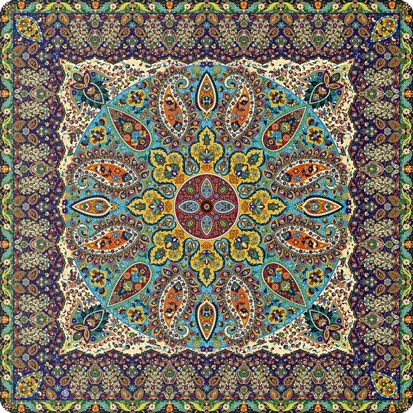 رومیزی ترمه کد 16-2-0 | هنر ترمه بافی در یزد | صنایع دستی ایران