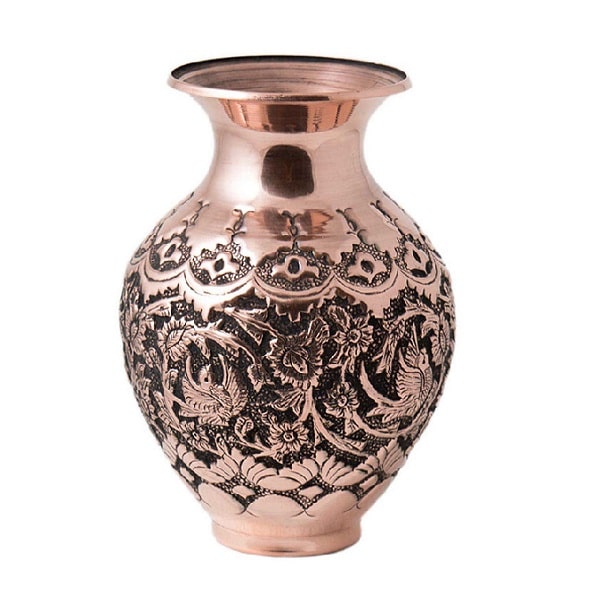 Red Ghalamzani Vase | handmade Vase design | Iranian Ghalamzani | Persian crafts