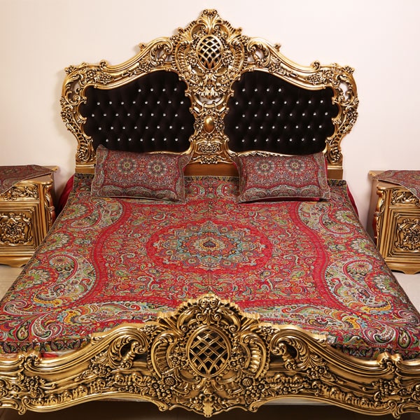Red Termeh Bedspread | handmade Bedspread design | Iranian Termeh | Persian crafts