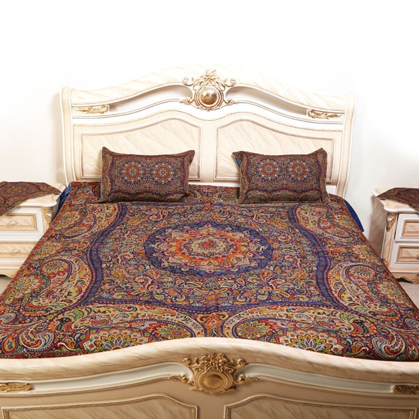 Purple Termeh Bedspread | handmade Bedspread design | Iranian Termeh | Persian crafts