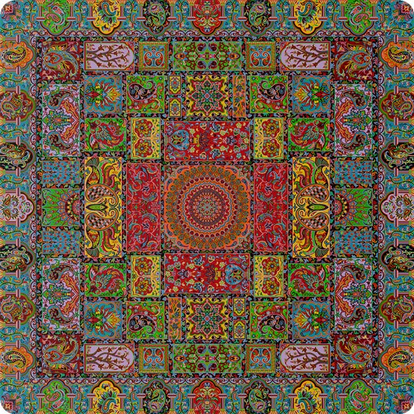 Green Termeh Tablecloth | handmade Tablecloth design | Iranian Termeh | Persian crafts
