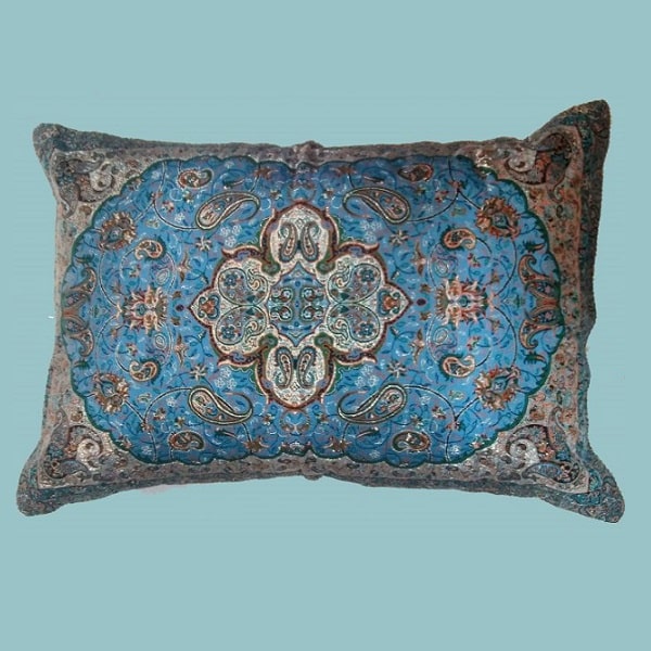 Blue Termeh Pillow Cover | handmade Pillow Cover design | Iranian Termeh | Persian crafts
