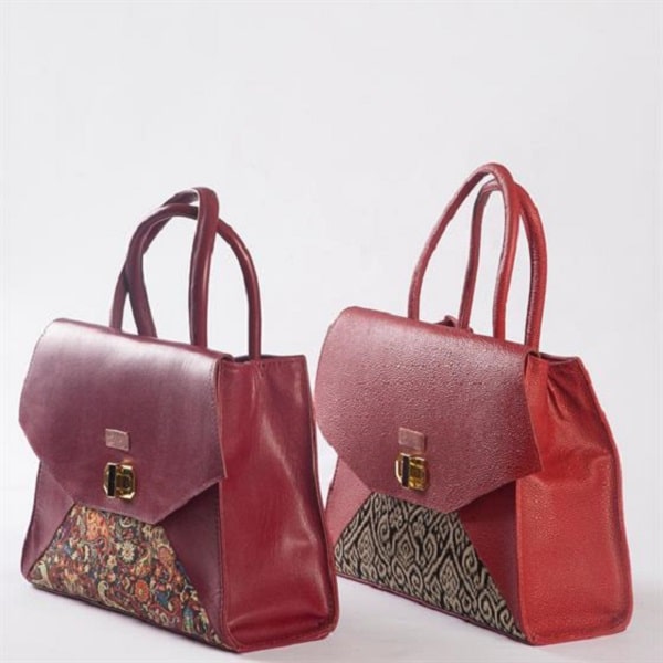 Red Termeh Bag | handmade Bag design | Iranian Termeh | Persian crafts
