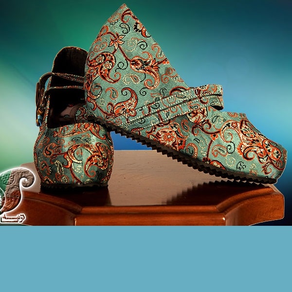Yazd Termeh | Persian Fabric | Persian Termeh Shoes Code44-5-0