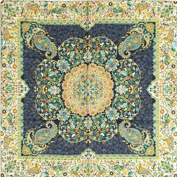 Blue Termeh Tablecloth | handmade Tablecloth design | Iranian Termeh | Persian crafts