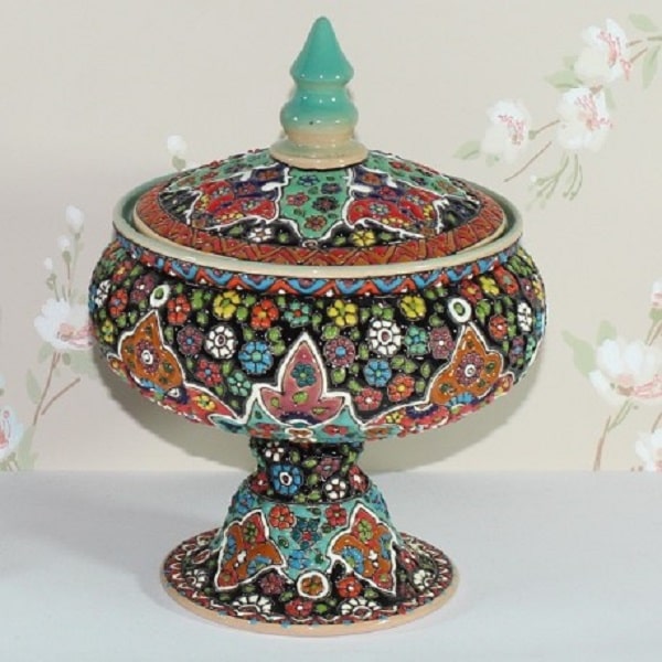 Green Pottery Sugar Bowl | handmade Sugar Bowl design | Iranian Pottery | Persian crafts