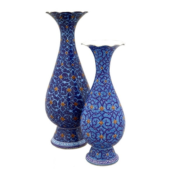 Isfahan Minakari Vase | Persian Enameling Art Code67-2-0