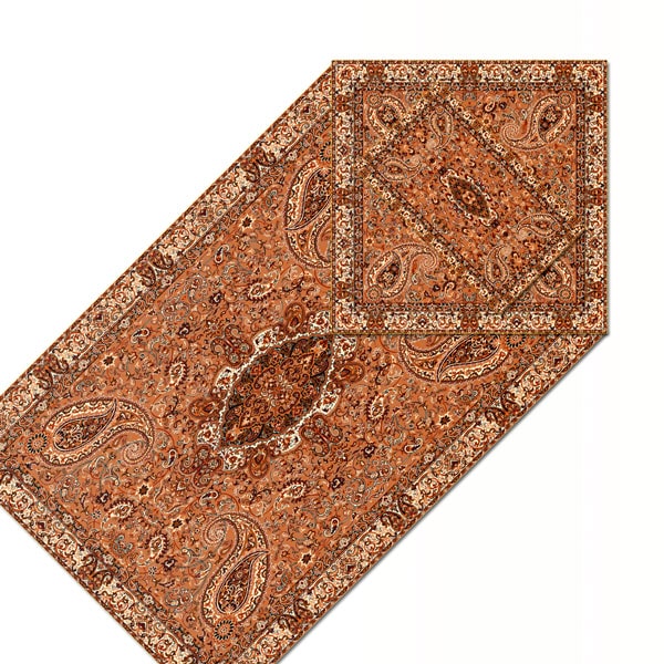 Orange Termeh Prayer Mat | handmade Prayer Mat design | Iranian Termeh | Persian crafts