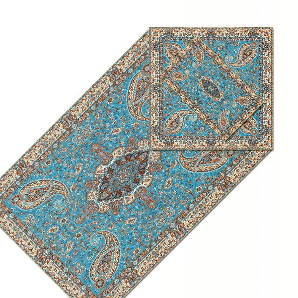 Blue Termeh Prayer Mat | handmade Prayer Mat design | Iranian Termeh | Persian crafts