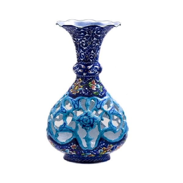 Isfahan Minakari Vase | Persian Enameling Art Code71-2-0