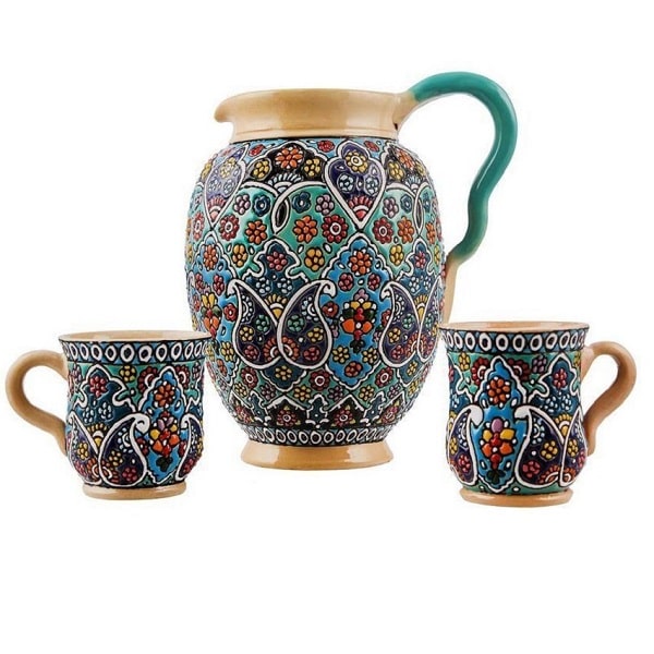 Blue Pottery Glass | handmade Glass design | Iranian Pottery | Persian crafts