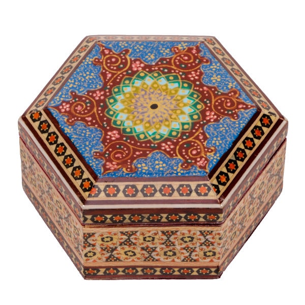 Isfahan Shiraz Persian Six-Edge-Box Marquetry Code299-4-0