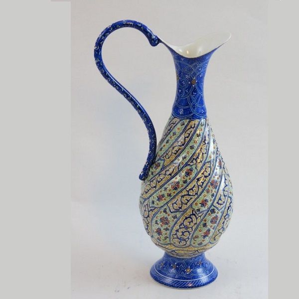 Blue Minakari Jug | handmade Jug design | Iranian Minakari | Persian crafts