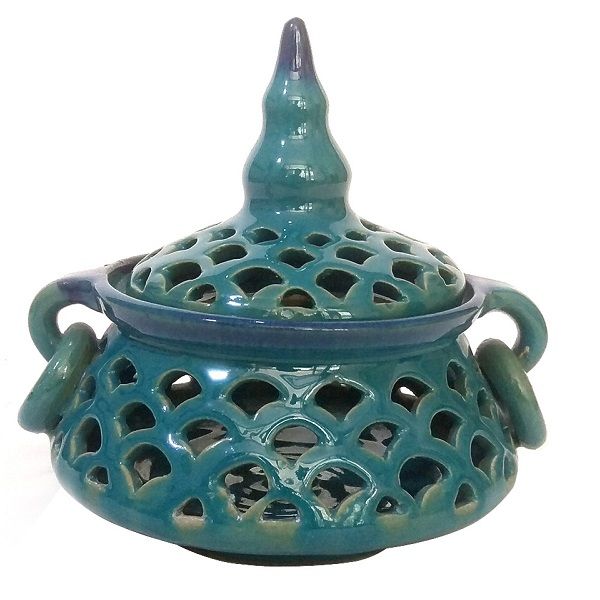 Iranian Pottery Sugar Bowl Code424-2-3