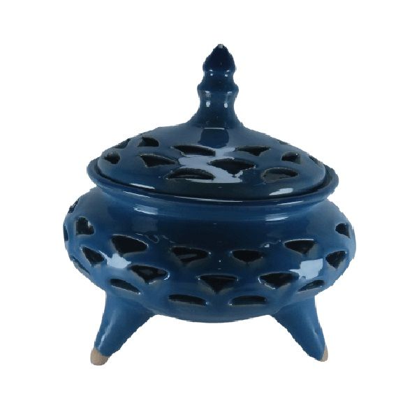 Blue Pottery Sugar Bowl | handmade Sugar Bowl design | Iranian Pottery | Persian crafts