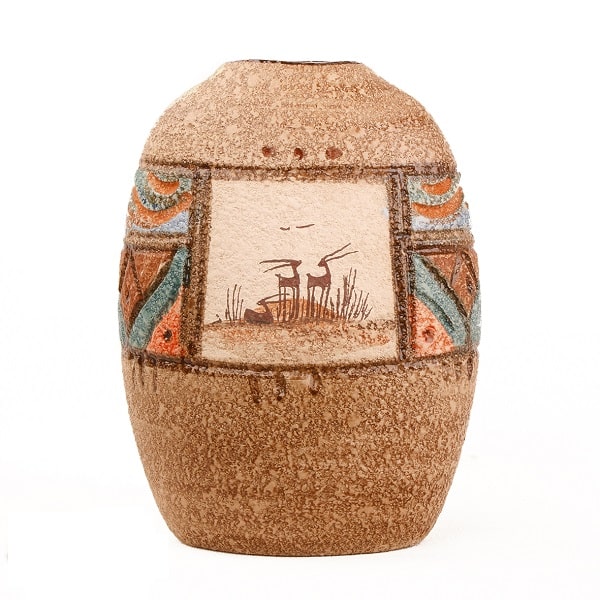 Brown Pottery Vase | handmade Vase design | Iranian Pottery | Persian crafts