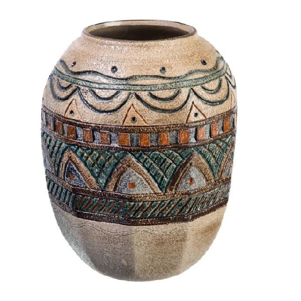 Meybod Lalejin Kalporgan Pottery | Iranian Pottery Vase Code460-11-0