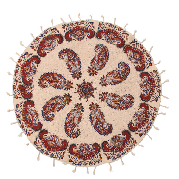 Iranian Ghalamkari Round-Tablecloth Code502-10-2