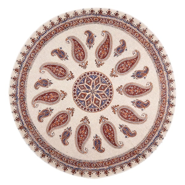Isfahan Ghalamkari Round-Tablecloth | Persian Calico Code502-10-0