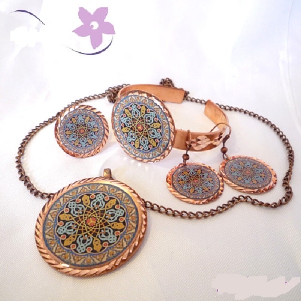 Iranian Painted Copper | Iranian Bracelet Code536-2-0
