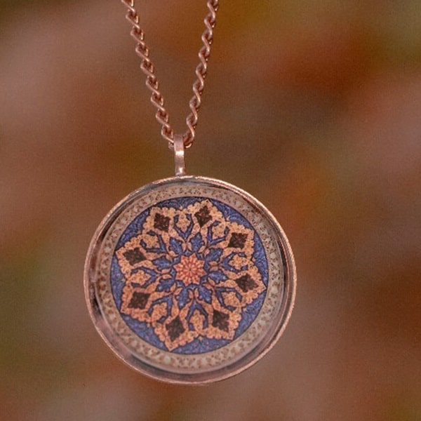 Painted Copper  Necklace Code539-2-0