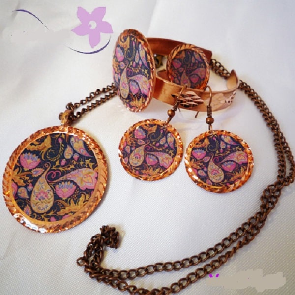 Iranian Painted Copper | Iranian Necklace Code540-2-0