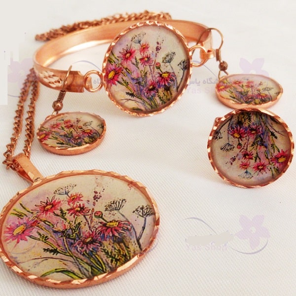 Iranian Painted Copper | Iranian Necklace Code542-8-0