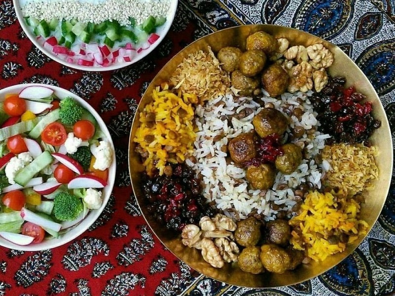 Iranian Foods Maash Ghomri Polo | What to eat in Isfahan Iran