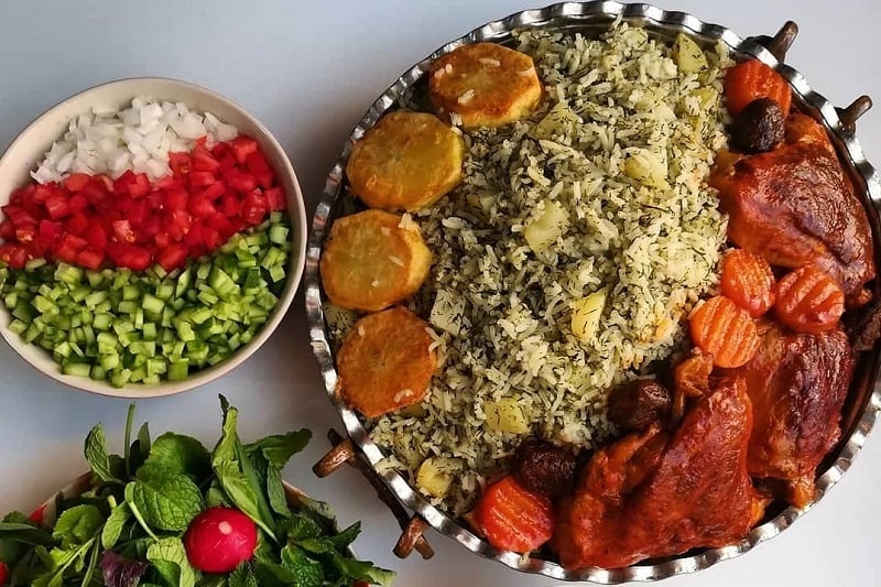 Kurdish Food Potato Pilaf | What to eat in Marivan Iran