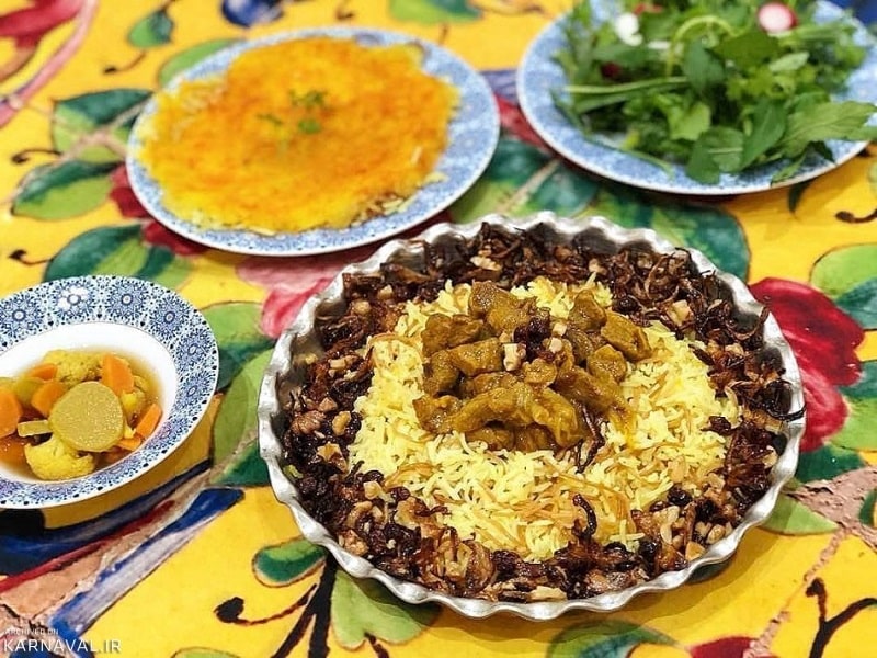 Kurdish Food Raisins Pilaf | What to eat in Marivan Iran