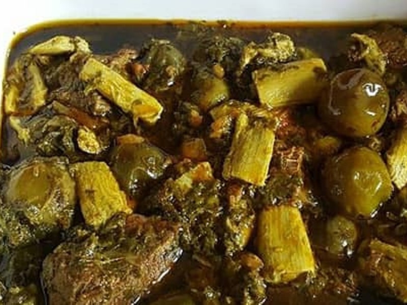 Kurdish Food Rhubarb Stew | What to eat in Marivan Iran