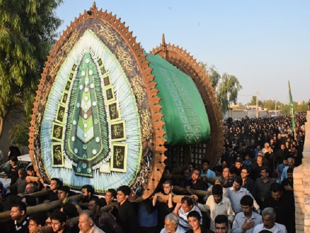 Persian Customs in Meybod Iran | Nakhl Procession Ceremony