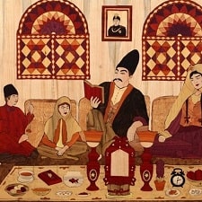 Iranian Wood Inlay Art | Haft Sin Tableau Moaragh