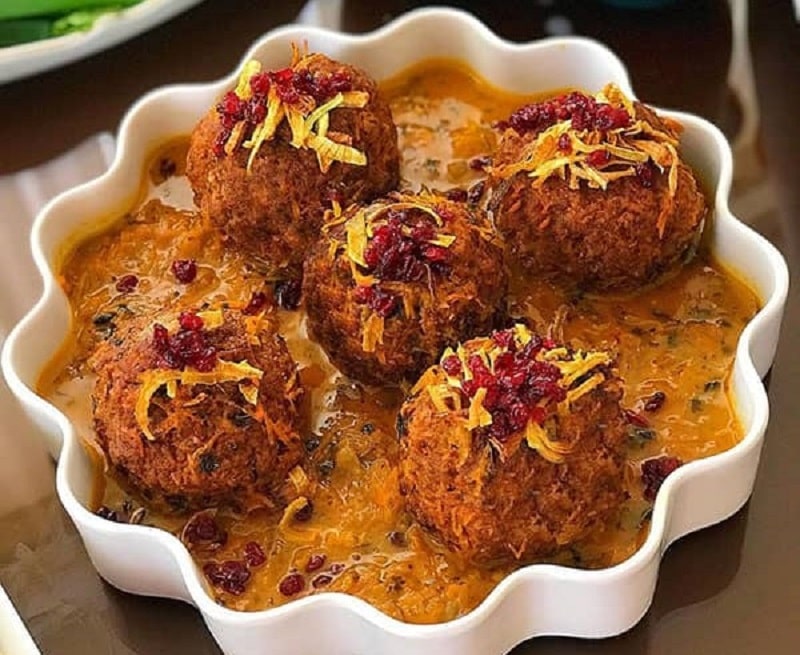 Iranian Foods Peach Meatballs | What to eat in Shiraz Iran