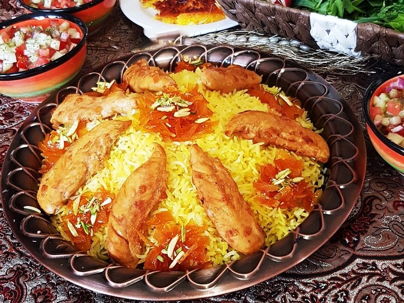 Iranian Foods Persian Sweet Rice Pilaf | What to eat in Shiraz Iran