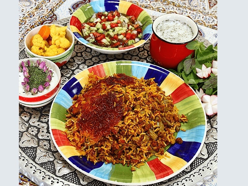 Iranian Foods Rob Polo Shirzai | What to eat in Shiraz Iran